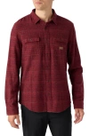 O'neill Men's Davies Flannel Button Shirt In Burgundy
