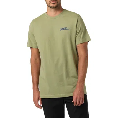 O'neill Dawn Classic Cotton Graphic T-shirt In Green