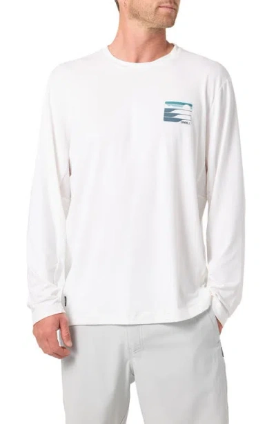 O'neill Dawn Long Sleeve Performance Graphic T-shirt In White
