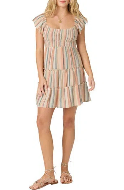 O'neill Della Smocked Tiered Minidress