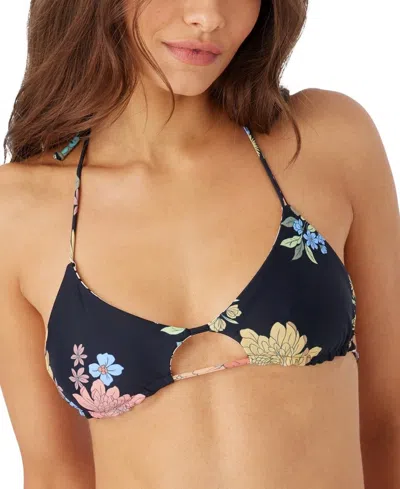 O'neill Drea Animal Madrid Revo Top Women's Black Stretch Swimwear Gbo2481
