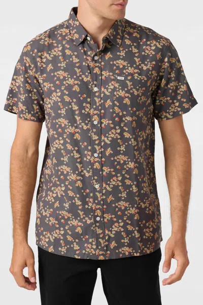 O'neill Eco Print Standard Standard Fit Shirt In Graphite In Multi