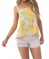 O'neill Elisa Top In Sahara In Yellow