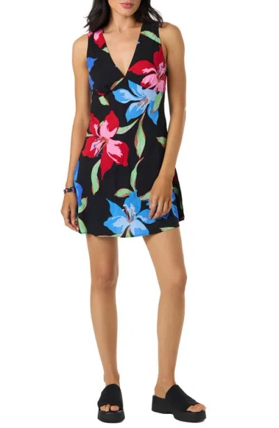 O'neill Eloise Floral Print Sleeveless Minidress In Blue
