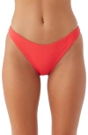 O'neill Flamenco Saltwater Solids Bikini Bottoms In Bittersweet