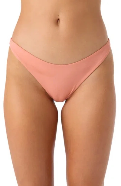 O'neill Flamenco Saltwater Solids Bikini Bottoms In Canyon Clay