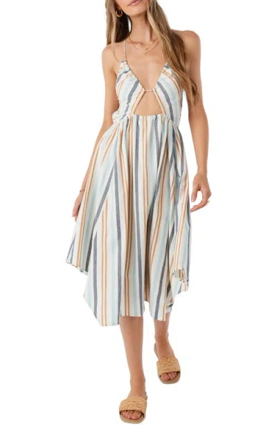 O'neill Gerri Cutout Stripe Cover-up Sundress In Multi