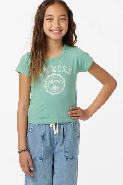 O'neill Girl's Athletic Seal Willa Skimmer T-shirt In Green