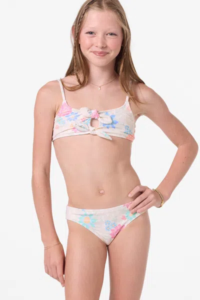 O'neill Girl's Bali Floral Hanky Set In Tapioca