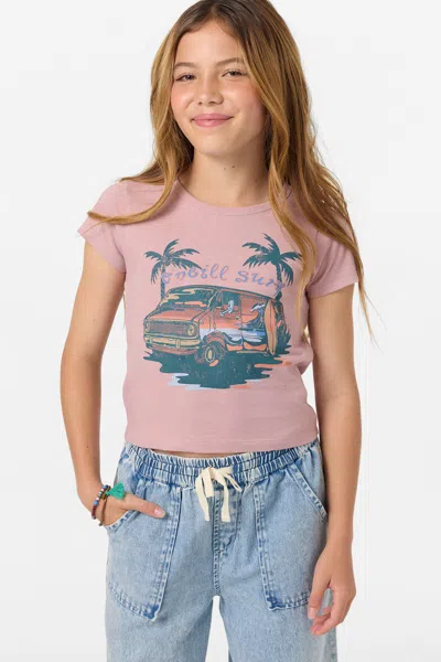O'neill Girl's Coastal Cruiser Willa Skimmer T-shirt In Pink