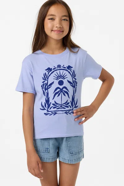 O'neill Girl's Framed Flora Angie T-shirt In Blue