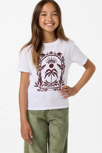 O'neill Girl's Framed Flora Angie T-shirt In White