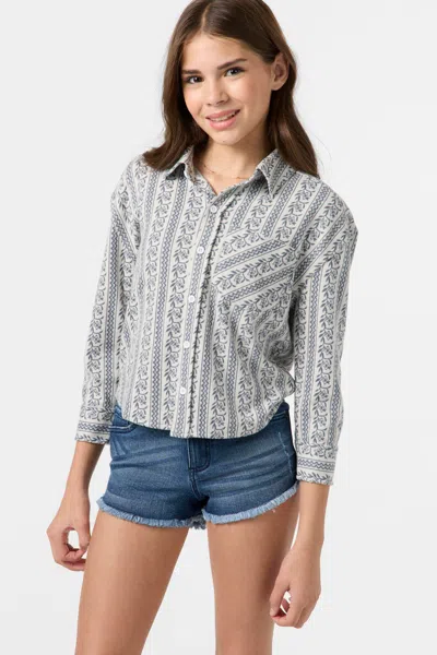 O'neill Girl's Jordyn Long Sleeve Top In Gray