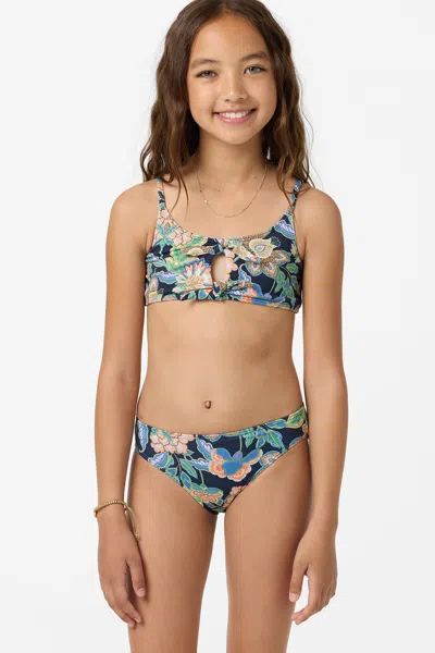 O'neill Girl's Mermaid Floral Hanky Swim Set In Multi