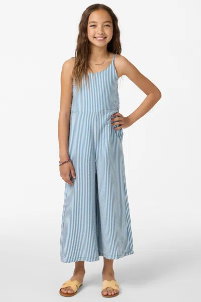 O'neill Girl's Miko Stripe Jumper In Blue