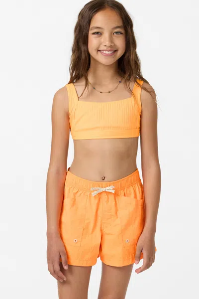 O'neill Girl's Wedge 3" Elastic Board Shorts In Orange