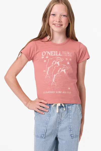 O'neill Girl's Willa Skimmer T-shirt In Pink