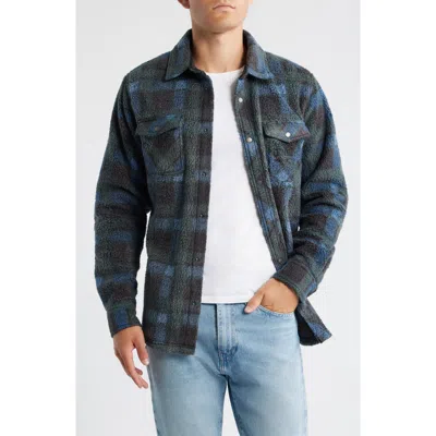 O'neill Glacier Plaid Fleece Snap-up Overshirt In Multi