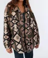 O'neill Heath Geo Print High Pile Fleece Jacket In Multi