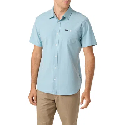 O'neill Heathered Short Sleeve Button-up Shirt In Blue Fade