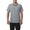 O'neill Heathered Short Sleeve Button-up Shirt In Gray