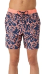 O'neill Men's Hermosa Elastic Waist Lined 17" Swim Shorts In Navy 2