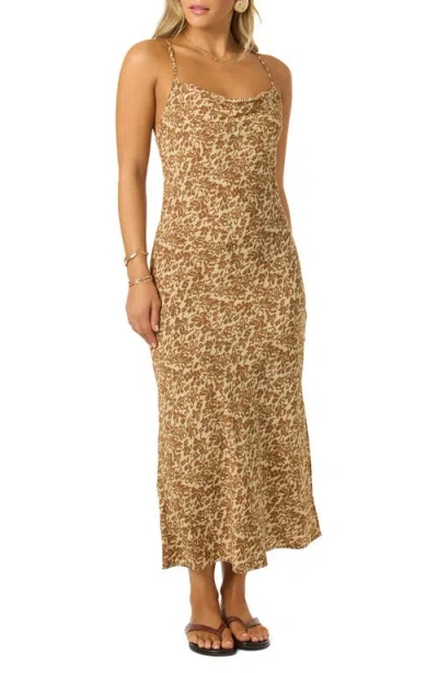 O'neill Holly Floral Print Maxi Dress In Neutral