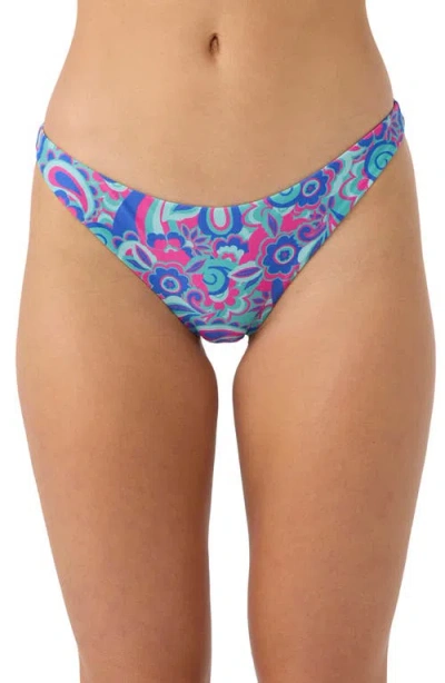 O'neill Hot Spell Flamenco Bikini Bottoms In Blue Multi