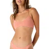 O'neill Huntington Saltwater Solids Bikini Top In Canyon Clay