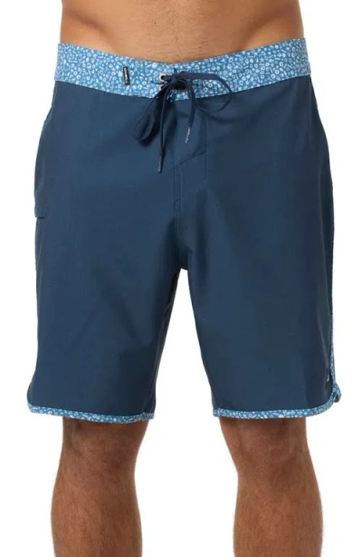 O'neill Hyperfreak Heat Scallop Solid Board Shorts In Blue