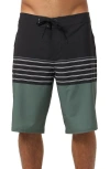 O'neill Hyperfreak Heat Stripe Swim Trunks In Green