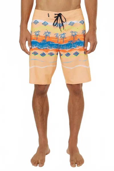 O'neill Hyperfreak Heist Print Boardies Board Short In Cantalope In Orange