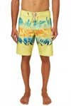 O'neill Hyperfreak Heist Print Boardies Board Short In Lemon In Yellow