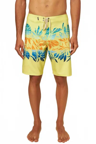 O'neill Hyperfreak Heist Print Boardies Board Short In Lemon In Yellow