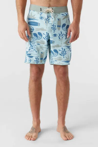 O'neill Hyperfreak Mysto Scallop Boardies In Sky In Blue