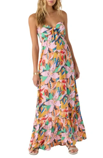 O'neill Isadora Floral Strapless Maxi Dress