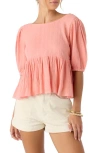 O'neill Janette Open Back Cotton Gauze Top