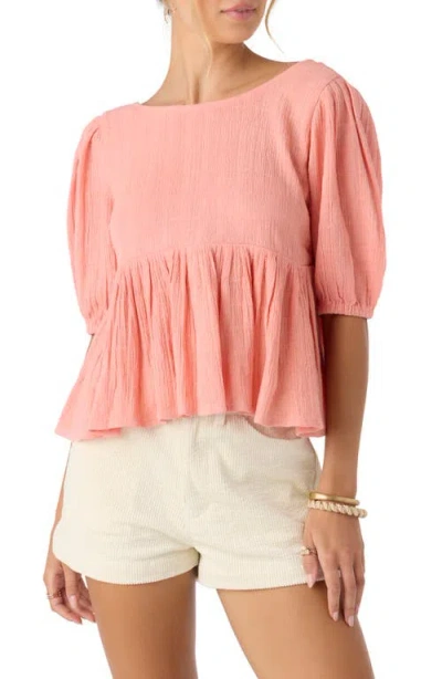 O'neill Janette Open Back Cotton Gauze Top