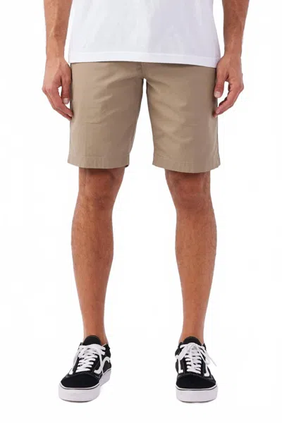 O'neill Jay Stretch Chino 20" Shorts In Khaki In Brown