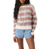 O'neill Jayne Stripe Cotton Blend Slub Hoodie In Multi