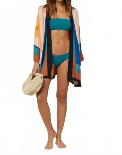O'neill Josie Striped Kimono Top In Multicolor In Green