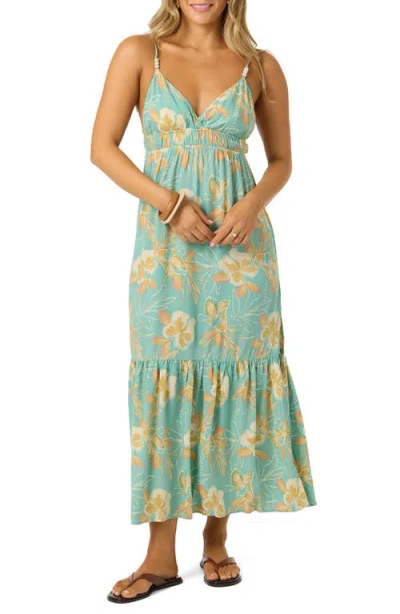 O'neill Julez Tiki Cover-up Sundress In Green