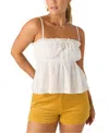 O'neill Alexia Eyelet Cotton Babydoll Camisole In White