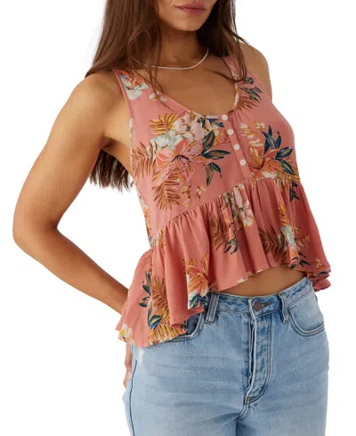 O'neill Juniors' Alina Racerback Top In Canyon Clay