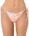 O'neill Juniors' Almeria Tropical Maracas Reversible Side-tie Bikini Bottoms In Multi