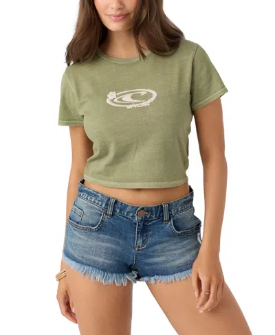 O'neill Juniors' Archive Baby Tee In Oil Green