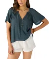 O'neill Aylee Crinkle Top In Blue
