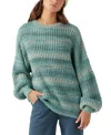 O'neill Juniors' Bayou Oversized Drop-shoulder Sweater In Oil Blue