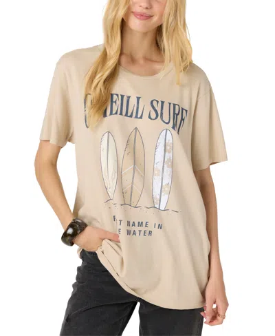 O'neill Juniors' Board Collection Graphic Cotton T-shirt In Cement