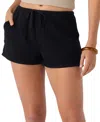 O'neill Juniors' Brenda Cotton Gauze Shorts In Black